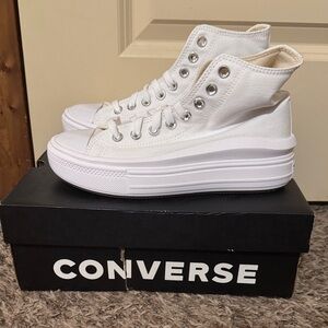 Converse Women's White Platform High-Tops